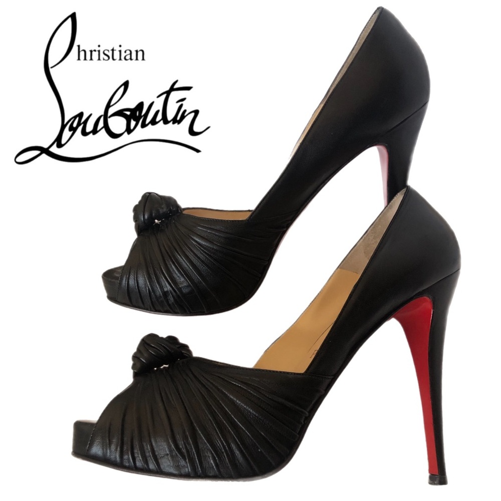 Christian Louboutin Peep Toe Stiletto Pumps sz 40 ♥️💣💋